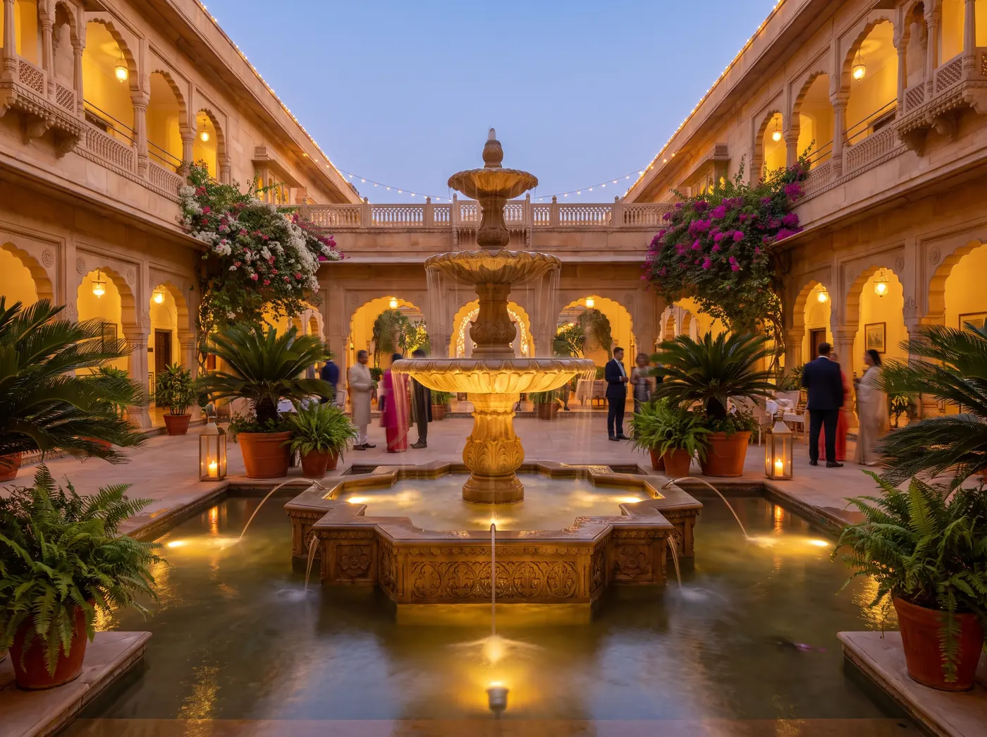 Courtyard fountain