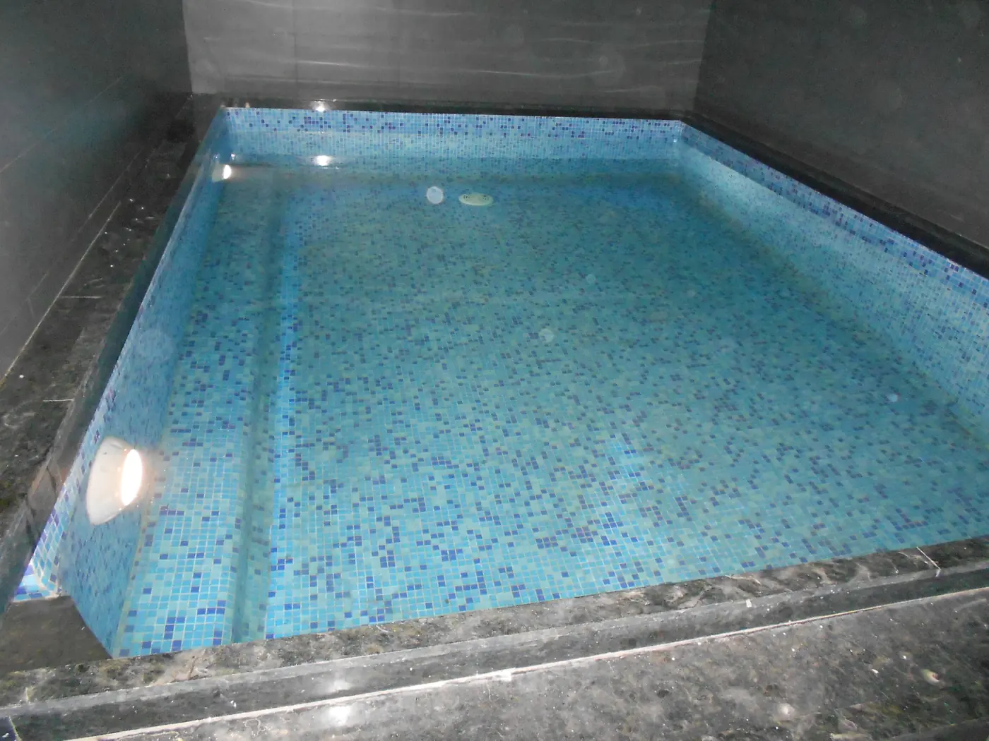 Indoor mosaic plunge pool